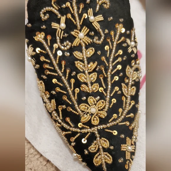 Pakistani Bridal heeled mule/khussa/jutti - Picture 6 of 6